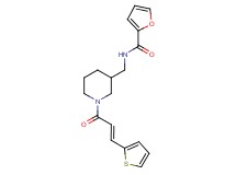N-({1-[(2E)-3-(2-thienyl)-2-propenoyl]-3-piperidinyl}methyl)-2-furamide