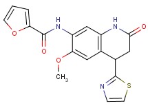 N-[6-methoxy-2-oxo-4-(1,3-thiazol-2-yl)-1,2,3,4-tetrahydroquinolin-7-yl]-2-furamide