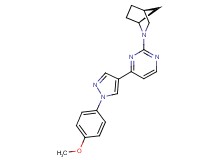 (1S*,4S*)-2-{4-[1-(4-methoxyphenyl)-1H-pyrazol-4-yl]-2-pyrimidinyl}-2-azabicyclo[2.2.1]heptane