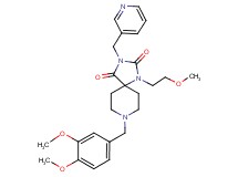 8-(3,4-dimethoxybenzyl)-1-(2-methoxyethyl)-3-(3-pyridinylmethyl)-1,3,8-triazaspiro[4.5]decane-2,4-dione