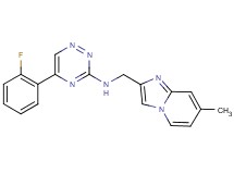 5-(2-fluorophenyl)-N-[(7-methylimidazo[1,2-a]pyridin-2-yl)methyl]-1,2,4-triazin-3-amine