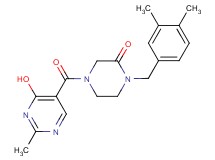 1-(3,4-dimethylbenzyl)-4-[(4-hydroxy-2-methylpyrimidin-5-yl)carbonyl]piperazin-2-one