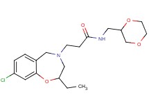 3-(8-chloro-2-ethyl-2,3-dihydro-1,4-benzoxazepin-4(5H)-yl)-N-(1,4-dioxan-2-ylmethyl)propanamide