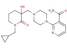 2-(4-{[1-(cyclopropylmethyl)-3-hydroxy-2-oxopiperidin-3-yl]methyl}piperazin-1-yl)nicotinamide