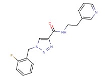 1-(2-fluorobenzyl)-N-[2-(3-pyridinyl)ethyl]-1H-1,2,3-triazole-4-carboxamide