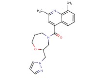 2,8-dimethyl-4-{[2-(1H-pyrazol-1-ylmethyl)-1,4-oxazepan-4-yl]carbonyl}quinoline