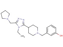 3-({4-[4-ethyl-5-(pyrrolidin-1-ylmethyl)-4H-1,2,4-triazol-3-yl]piperidin-1-yl}methyl)phenol