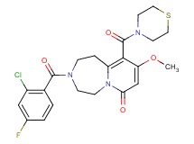3-(2-chloro-4-fluorobenzoyl)-9-methoxy-10-(4-thiomorpholinylcarbonyl)-2,3,4,5-tetrahydropyrido[1,2-d][1,4]diazepin-7(1H)-one