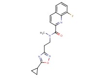 N-[2-(5-cyclopropyl-1,2,4-oxadiazol-3-yl)ethyl]-8-fluoro-N-methylquinoline-2-carboxamide