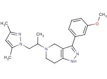 5-[2-(3,5-dimethyl-1H-pyrazol-1-yl)-1-methylethyl]-3-(3-methoxyphenyl)-4,5,6,7-tetrahydro-1H-pyrazolo[4,3-c]pyridine