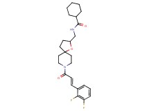 N-({8-[(2E)-3-(2,3-difluorophenyl)-2-propenoyl]-1-oxa-8-azaspiro[4.5]dec-2-yl}methyl)cyclohexanecarboxamide
