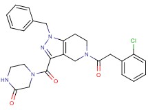 4-({1-benzyl-5-[(2-chlorophenyl)acetyl]-4,5,6,7-tetrahydro-1H-pyrazolo[4,3-c]pyridin-3-yl}carbonyl)-2-piperazinone