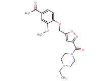 1-[4-({3-[(4-ethyl-1-piperazinyl)carbonyl]-5-isoxazolyl}methoxy)-3-methoxyphenyl]ethanone