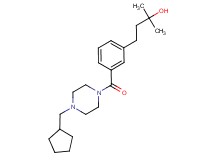 4-(3-{[4-(cyclopentylmethyl)-1-piperazinyl]carbonyl}phenyl)-2-methyl-2-butanol