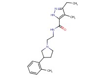 3-ethyl-4-methyl-N-{2-[3-(2-methylphenyl)pyrrolidin-1-yl]ethyl}-1H-pyrazole-5-carboxamide