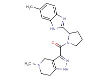 5-methyl-3-{[2-(6-methyl-1H-benzimidazol-2-yl)-1-pyrrolidinyl]carbonyl}-4,5,6,7-tetrahydro-1H-pyrazolo[4,3-c]pyridine