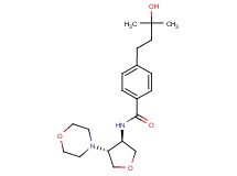 4-(3-hydroxy-3-methylbutyl)-N-[(3R*,4R*)-4-(4-morpholinyl)tetrahydro-3-furanyl]benzamide