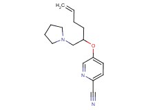 5-{[1-(pyrrolidin-1-ylmethyl)pent-4-en-1-yl]oxy}pyridine-2-carbonitrile
