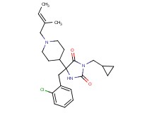 5-(2-chlorobenzyl)-3-(cyclopropylmethyl)-5-{1-[(2E)-2-methyl-2-buten-1-yl]-4-piperidinyl}-2,4-imidazolidinedione