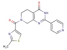 7-[(2-methyl-1,3-thiazol-4-yl)carbonyl]-2-(4-pyridinyl)-5,6,7,8-tetrahydropyrido[3,4-d]pyrimidin-4(3H)-one