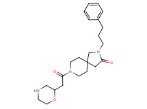 8-(morpholin-2-ylacetyl)-2-(3-phenylpropyl)-2,8-diazaspiro[4.5]decan-3-one