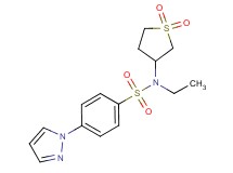 N-(1,1-dioxidotetrahydro-3-thienyl)-N-ethyl-4-(1H-pyrazol-1-yl)benzenesulfonamide