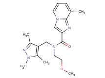 N-(2-methoxyethyl)-8-methyl-N-[(1,3,5-trimethyl-1H-pyrazol-4-yl)methyl]imidazo[1,2-a]pyridine-2-carboxamide