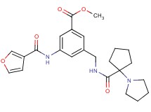 methyl 3-(3-furoylamino)-5-[({[1-(1-pyrrolidinyl)cyclopentyl]carbonyl}amino)methyl]benzoate