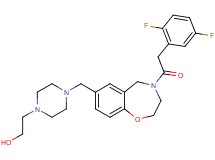 2-[4-({4-[(2,5-difluorophenyl)acetyl]-2,3,4,5-tetrahydro-1,4-benzoxazepin-7-yl}methyl)-1-piperazinyl]ethanol