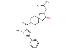 2-isobutyl-8-[(1-methyl-3-phenyl-1H-pyrazol-5-yl)carbonyl]-2,8-diazaspiro[4.5]decan-3-one