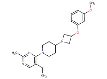 5-ethyl-4-{4-[3-(3-methoxyphenoxy)azetidin-1-yl]piperidin-1-yl}-2-methylpyrimidine