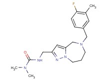 N'-{[5-(4-fluoro-3-methylbenzyl)-5,6,7,8-tetrahydro-4H-pyrazolo[1,5-a][1,4]diazepin-2-yl]methyl}-N,N-dimethylurea