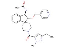 N-[(2R*,3R*)-1'-[(3-ethyl-1-methyl-1H-pyrazol-5-yl)carbonyl]-2-(4-pyridinylmethoxy)-2,3-dihydrospiro[indene-1,4'-piperidin]-3-yl]acetamide