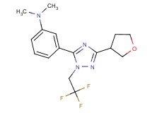 N,N-dimethyl-3-[3-(tetrahydrofuran-3-yl)-1-(2,2,2-trifluoroethyl)-1H-1,2,4-triazol-5-yl]aniline