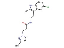 N-[2-(5-chloro-2-methyl-1H-indol-3-yl)ethyl]-3-(3-methyl-1H-pyrazol-1-yl)propanamide