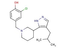 2-chloro-4-{[3-(4-isobutyl-1H-pyrazol-5-yl)-1-piperidinyl]methyl}phenol