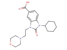1-cyclohexyl-3-(2-morpholin-4-ylethyl)-2-oxo-2,3-dihydro-1H-benzimidazole-5-carboxylic acid