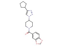 1-(1,3-benzodioxol-5-ylcarbonyl)-4-(4-cyclopentyl-1H-1,2,3-triazol-1-yl)piperidine