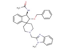 N-{(2R*,3R*)-2-(benzyloxy)-1'-[(1-methyl-1H-benzimidazol-2-yl)methyl]-2,3-dihydrospiro[indene-1,4'-piperidin]-3-yl}acetamide