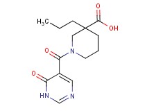 1-[(6-oxo-1,6-dihydropyrimidin-5-yl)carbonyl]-3-propylpiperidine-3-carboxylic acid