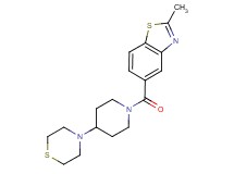 2-methyl-5-[(4-thiomorpholin-4-ylpiperidin-1-yl)carbonyl]-1,3-benzothiazole