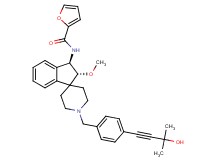N-{(2R*,3R*)-1'-[4-(3-hydroxy-3-methyl-1-butyn-1-yl)benzyl]-2-methoxy-2,3-dihydrospiro[indene-1,4'-piperidin]-3-yl}-2-furamide