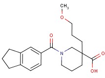 1-(2,3-dihydro-1H-inden-5-ylcarbonyl)-3-(3-methoxypropyl)-3-piperidinecarboxylic acid
