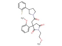 3-{2-[3-(2-fluorophenyl)-1-pyrrolidinyl]-2-oxoethyl}-1-(2-methoxyethyl)-3-(2-methoxyphenyl)-2,5-pyrrolidinedione