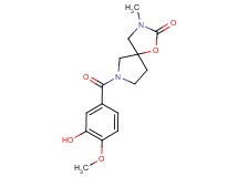 7-(3-hydroxy-4-methoxybenzoyl)-3-methyl-1-oxa-3,7-diazaspiro[4.4]nonan-2-one