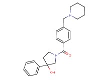 3-phenyl-1-[4-(1-piperidinylmethyl)benzoyl]-3-pyrrolidinol