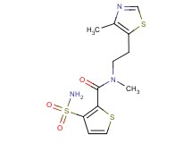 3-(aminosulfonyl)-N-methyl-N-[2-(4-methyl-1,3-thiazol-5-yl)ethyl]thiophene-2-carboxamide