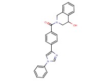 2-[4-(1-phenyl-1H-imidazol-4-yl)benzoyl]-1,2,3,4-tetrahydroisoquinolin-4-ol