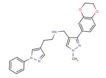 N-{[3-(2,3-dihydro-1,4-benzodioxin-6-yl)-1-methyl-1H-pyrazol-4-yl]methyl}-2-(1-phenyl-1H-pyrazol-4-yl)ethanamine