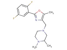 4-{[2-(2,5-difluorophenyl)-5-methyl-1,3-oxazol-4-yl]methyl}-1,2-dimethylpiperazine